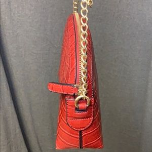 Red shoulder bag